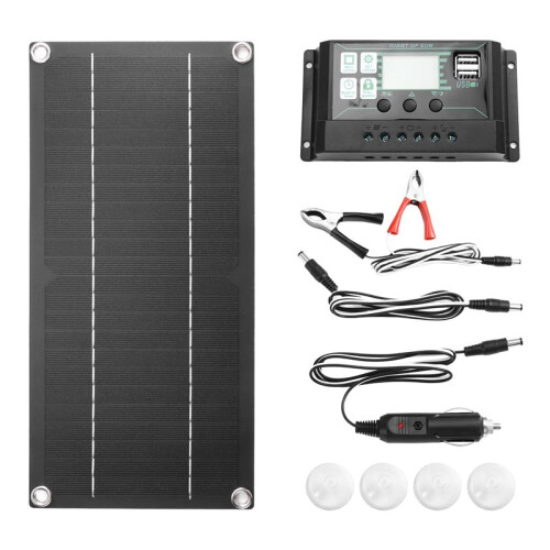 12W Monocrystalline Solar Panel Kit 600W Charger Controller 100A for RV Caravan