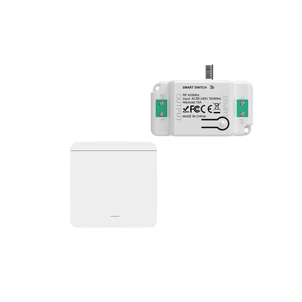 433Mhz Wireless Wall 86 Wall Panel Transmitter Safety And Ac 110V 220V Relay Interruptor For Lamp Light 4713607132963