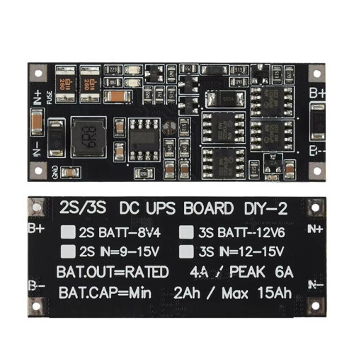 12V/15V 50W 4A UPS Power Supply Module Uninterruptible Power Control Board 2S Charging Step  Protection Module 2S