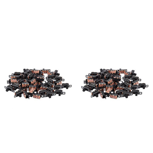 100 Pcs / 2 Position 1P2T SPDT  Panel Slide  Solder Lug SS12F1-G3