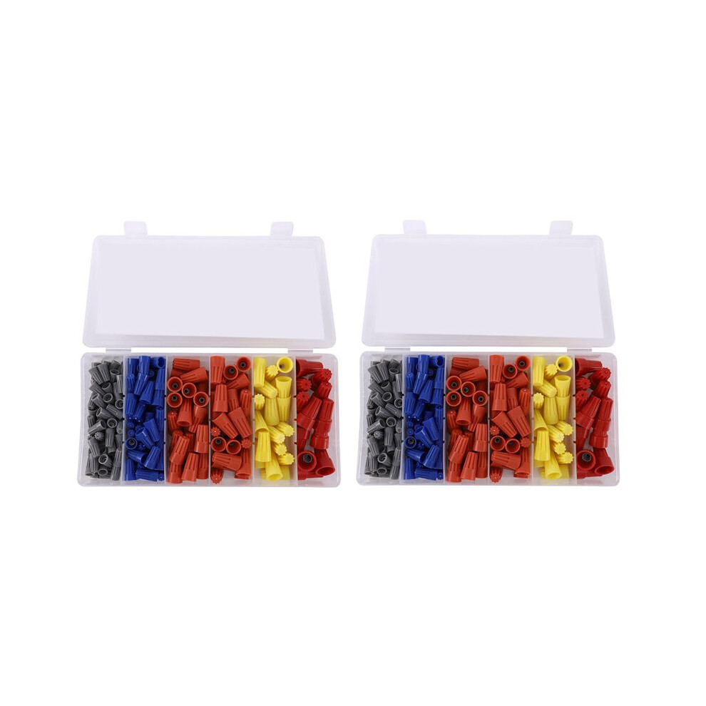 316Pcs 5 Colors Electrical Wire Connector Twist- Screw Terminal Spring Inserted Nuts Caps Assortment Set 6032530957886