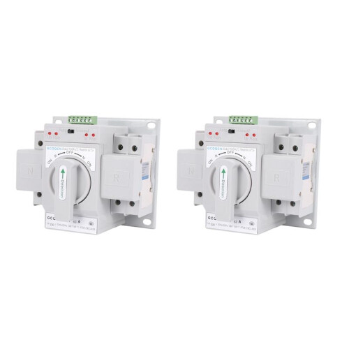 2X Dual Power Automatic Transfer  2P63A  Gear  Cb Class Ats Home Single Phase 220V