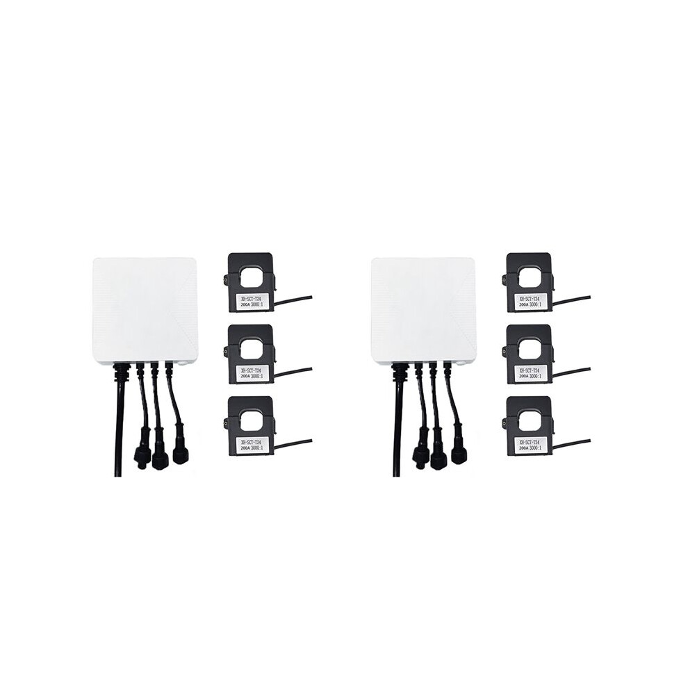 2X Tuya Life Single 3 Phase Wifi Kwh Meter 200A Power Clamp Current Transformer Power Usage Monitor 4713140804921