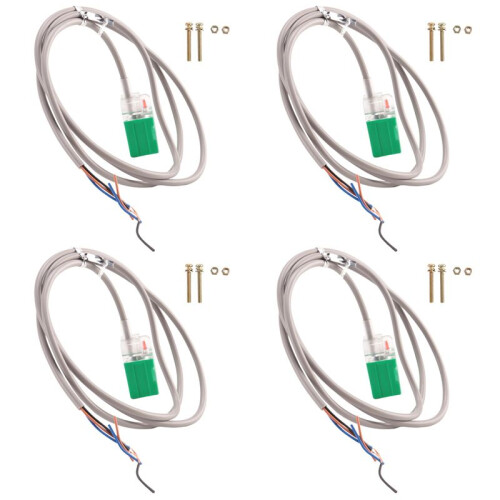 4X PL-05N/P  10-30V NPN NO 5mm Square Inductive Proximity Sensor  3 Wire P with Screws