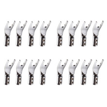 16 Pièces Séries Prise Audio Y Fiche Banane Connecteur de Fil à Souder U/Y Plaqué Rhodium Cuivre Vis Fourche HiFi Haut-Parleur Connecteur Bêche