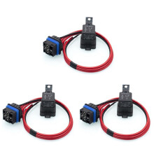 3X 60/80 Amp 12 Volt Waterproof Automotive Relay with Pigtail 5-Pin Heavy Duty 12 AWG Relays for Boats Auto Fan Cars