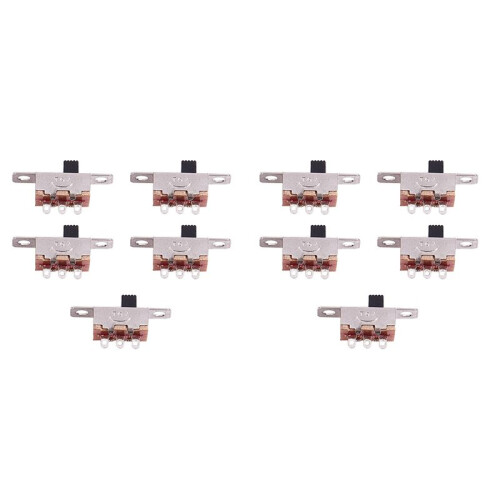 10 Pcs x -Off 2 Position SPDT 1P2T Panel  Slide  Solder Lug SS12F15G3