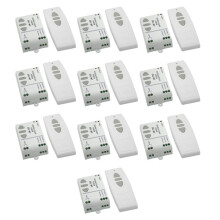 10X JW-T02 AC 220V Motor Remote Control Down Stop Tubular Motor Controller Forward Reverse TX RX Latched