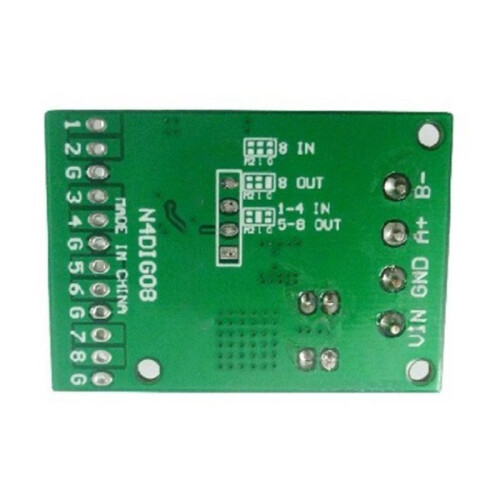 5X 8Ch Input/Output Digital  TTL LvTTL CMOS RS485 IO Control Module Modbus Rtu Board for PLC Relay, (No Pin) 2