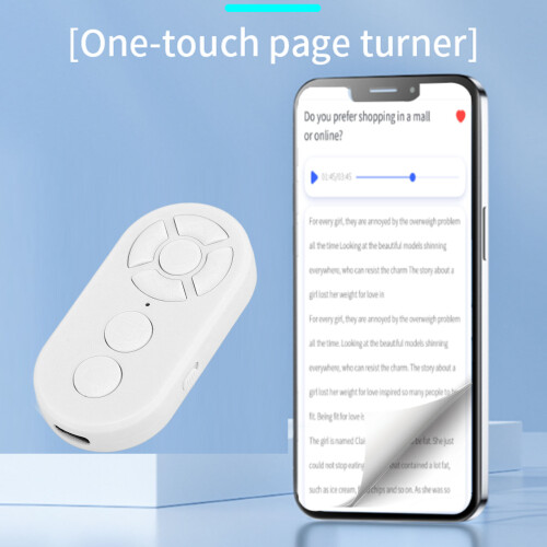 Télécommande à défilement blanche 150 mAh BT4.2 pour Android 2