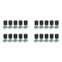(7 Pin 20MM)20 Stück 360 Grad EC11 Drehbar Codierer Code Digital Potentiometer mit Kappen