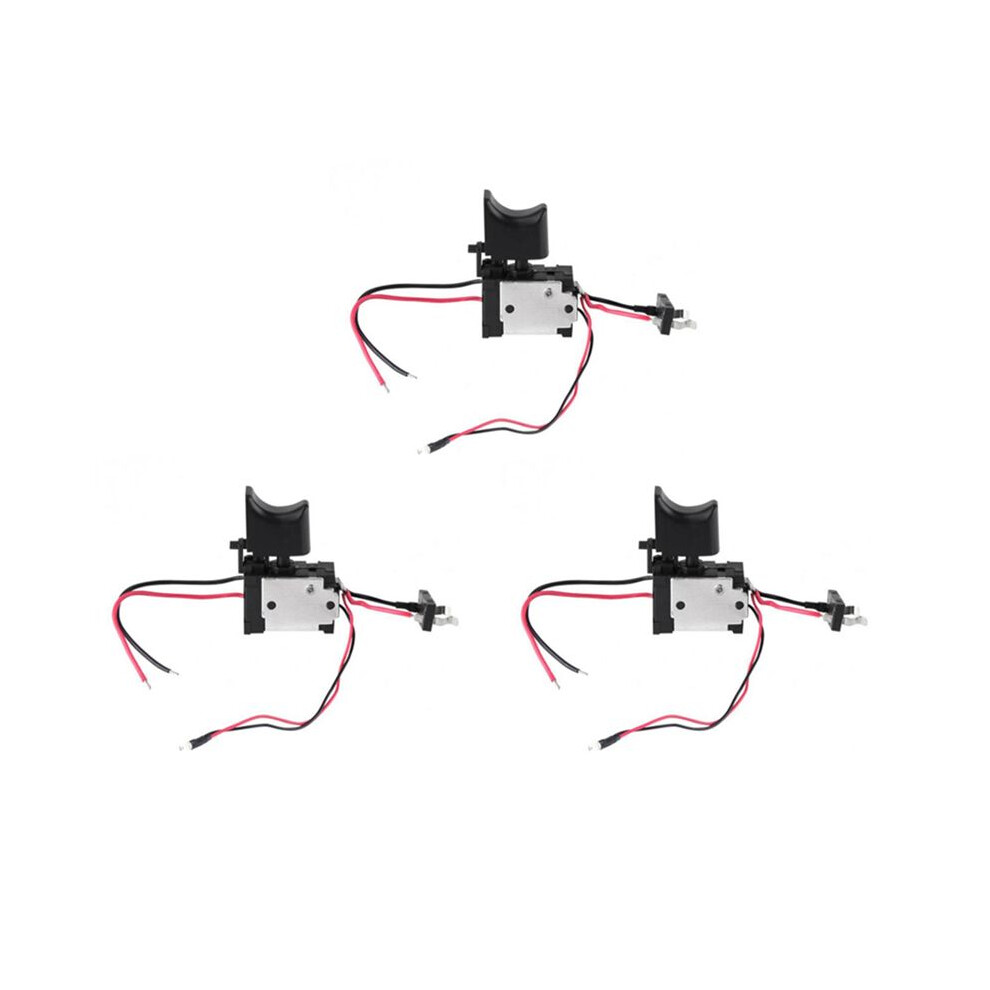 3X Dc7.2-24V Electric Drill Cordless Drill Speed Control Button Trigger Light Power Tool Parts For 4712128107016