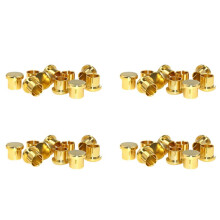 32Pcs Gold Plated RCA Protection Cap Plug Short-Circuit Socket Phono Connector Shielding Plug Socket Protection Cover