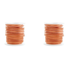 2X Kupferdraht, 99,9 % Weicher Reiner Blanker Kupferdraht für Gartenarbeit, Elektrokultur, 16 Gauge/ 1,3 mm Durchmesser, 127 Fuß, 1 Pfund