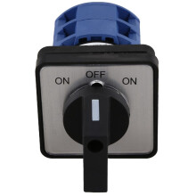 6X AC660V 25A 2-Pole 3-Position Momentary Plastic Rotary Changeover +Black