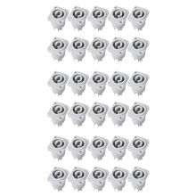 30 ST Powercon-Kontakt 3 Stift 20A 250V Power Högtalarpaneluttag Hona för LED-Skärmsscenbelysning, Grå