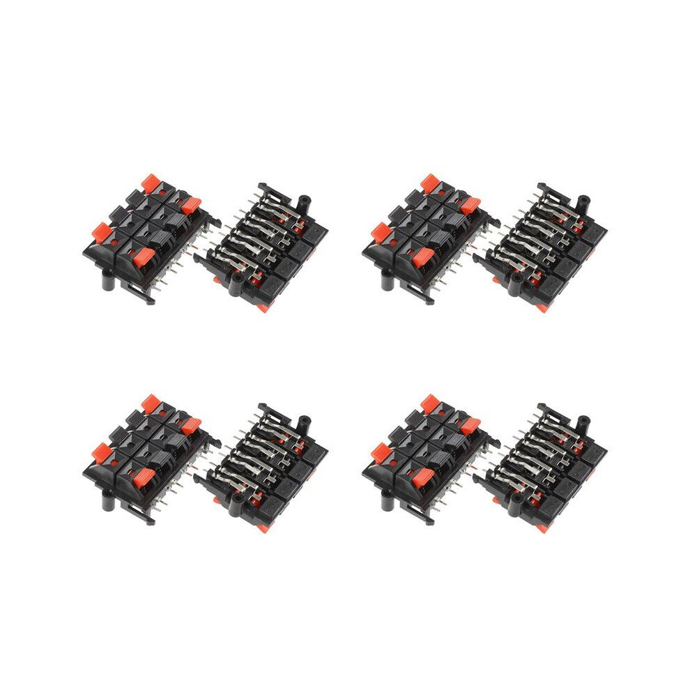8Pcs 64X40x20mm 8 Positions Push In Jack Spring Load Speaker Terminals 6033875192895