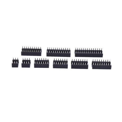 264Pcs/Lot DIP IC Sockets Adaptor Solder Type Socket Kit 6,8,14,16,18,20,24,28 Pin for  PCB DIY Kit