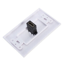4X New 1-Port Wall Face Plate Panel Cover Coupler Outlet Extender 3D 1080P White