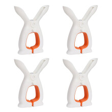 4pcs Windproof Clothespins with Strong Grip for Quilts Towels Outdoor Drying Lightweight Plastic