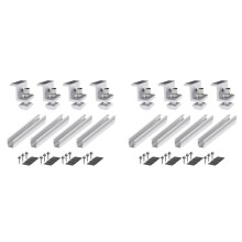 8X Solar Panel Bracket Photovoltaic Panel Rail Solar Panel Mount Fastening Module with Mid for Trapezoidal Roof 30mm