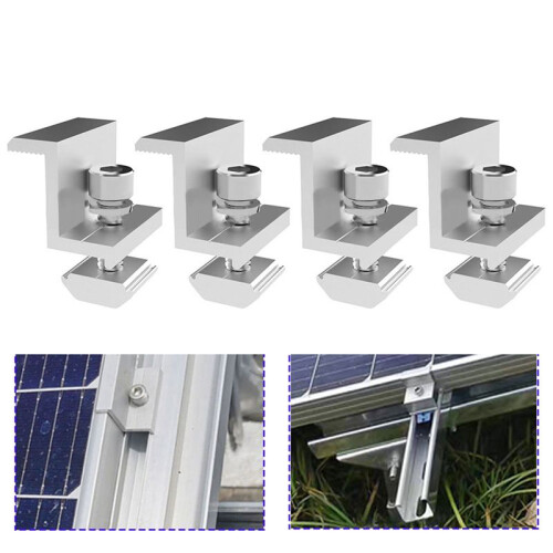 8X Solar Panel Bracket Photovoltaic Panel Rail Solar Panel Mount Fastening Module with Mid for Trapezoidal Roof 30mm 2