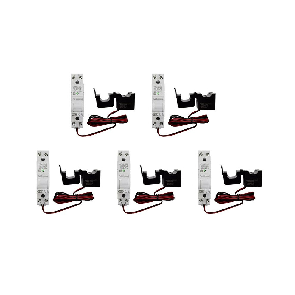 Photos - Other Electrical Equipment 5X ATMS1603 Tuya Single Phase WiFi Intelligent Meter 100A Din Rail Precisely Measuring Voltmeter Ammeter Power
