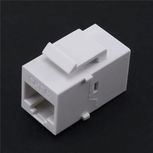 100Pcs RJ45 Connector  Jack Cat6 Extension Coupler Ethernet Network LAN Cat 6 Coupler Jacks Extend Adapter,White 2