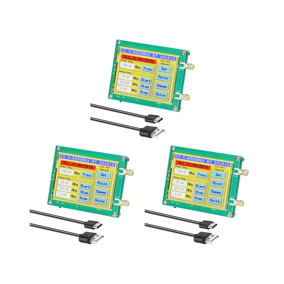 3X Max2870 23.5-6000Mhz Signal Generator 0.5Ppm Low Noise Signal Source Touchable Screen Pc Software Control Pll Vco 4711256794235