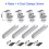 8X Solar Panel Bracket Photovoltaic Panel Rail Solar Panel Mount Fastening Module with Mid for Trapezoidal Roof 30mm 8