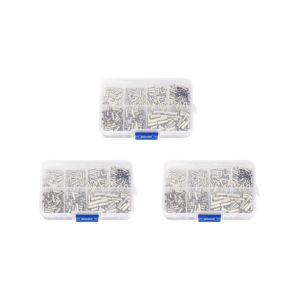 1800Pcs 0.5Mm2-6Mm2 22-10 Awg Non-Insulated Wire Connector Ferrules Electrical Cable Terminal Copper Bare Tinned 4712487508738