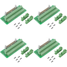 4X IDC40P 40Pin Steckerleiste Breakout Brett Klemmleiste Stecker SPS Schnittstelle mit Halterung, für SPS, DIN Schienen Montage