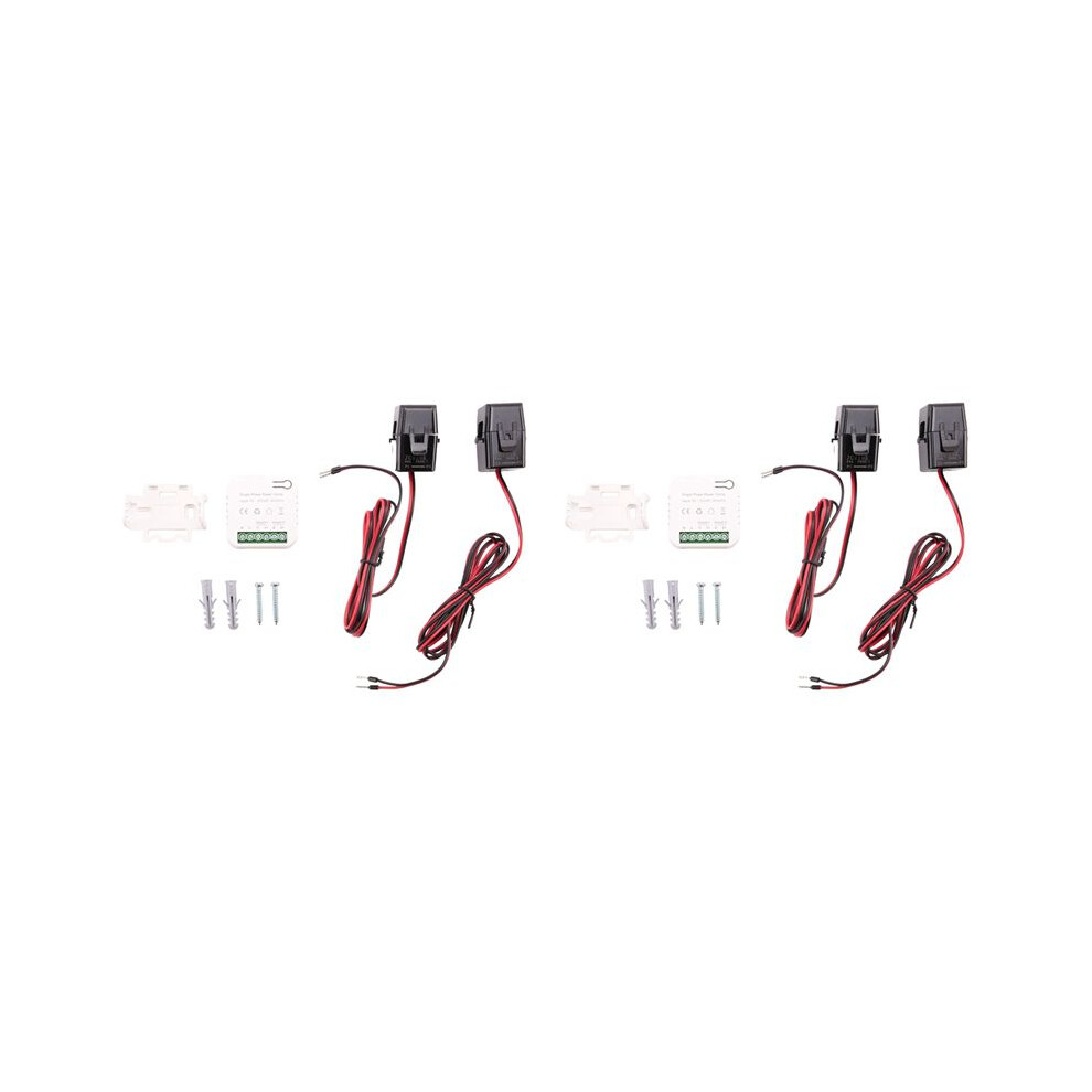 2X Tuya Life Wifi Meter 80A With Ct Clamp Kwh Power Consumption Monitor Electricity Statistics, 2 Ct 4712533257405