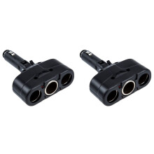 2X 3 Way Socket Car Cigarette Lighter Splitter Led Adapter
