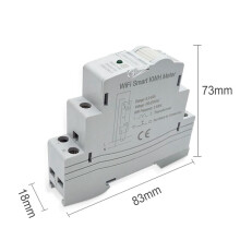 5X ATMS1603 Tuya Single Phase WiFi Intelligent Meter 100A Din Rail Precisely Measuring Voltmeter Ammeter Power