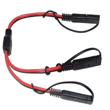 2X SAE Splitteradapter 14 AWG SAE Gleichstrom Automobil Anschluss Kabel Y Splitter 1 auf 2 SAE VerläNgerungs Kabel mit Abdeckung
