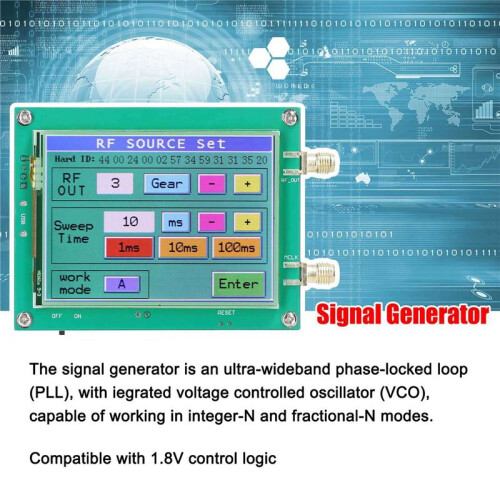 3X MAX2870 23.5-6000MHz Signal Generator 0.5PPM Low Noise Signal Source Touchable Screen PC Software Control PLL VCO 2