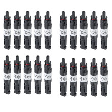 Connettore Solare 20PCS con Connettore Fotovoltaico Impermeabile A Diodi DC1000V 20A IP67 PPO Spina Connettore Maschio Femmina