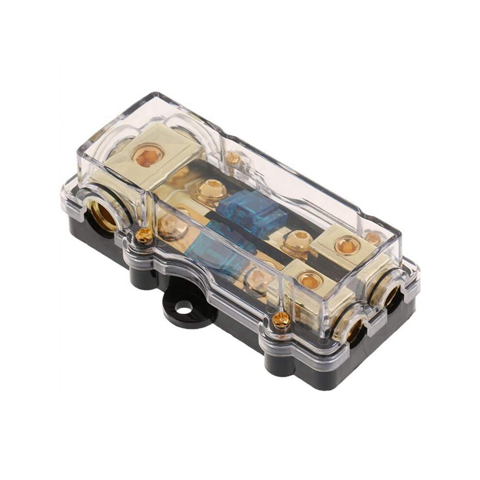 3X Power Distribution Block (2 Way) 4/8 Awg Gauge Agu Fuse Holder Distribution Block 4 Gauge In To (2) 8 Gauge Out 6033601680580