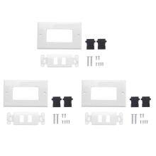 3X 2- Wall Face Plate Panel Outlet 1080p Cover Coupler Socket HOT