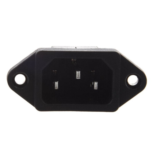 20X IEC 320 C14 Male Plug 3 Pins PCB Panel Power Inlet Socket Connector 1