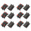 12Pcs 64x40x20mm 8 Positions Push in Jack Spring Load Speaker Terminals 1