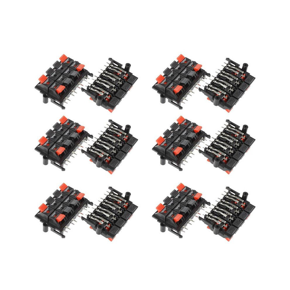 12Pcs 64X40x20mm 8 Positions Push In Jack Spring Load Speaker Terminals 6031487717338