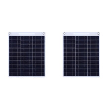 2X 60W Solpanel BäRbar 5V Dubbel USB Snabbladdare Panelsats Utomhus NöDladdning Batteri Resetelefonladdare