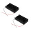 2X Spring Clip Black 4 x 1.5V D Size Battery Batteries Holder Case 1