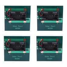 4X 1W 4V Cargador Solar Recargable de la Celula de la Bateria AA con la Base para Las Baterias 2XAA Que Cargan Directamente