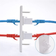8 Szt. 2-Portowa PłYta ŚCienna Ethernet, Gniazdo Cat6 ŻEńSkie do ŻEńSkiego Gniazdo ŚCienne RJ45 Inline Coupler, BiałE