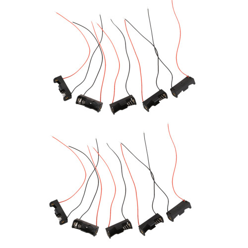 10PCS 1 23A A23 12V Battery Storage Clip Holder Box Case Cell Holder with Wire