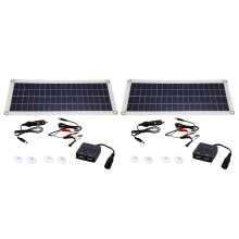 2X 8W 12V Dual USB / CC Panel Solar Flexible Carga de Batería de Coche Eficiente Camping
