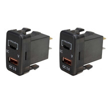 2X QC3.0 PodwóJne Gniazdo Szybkiej łAdowarki USB z Woltomierzem do Land Hilux Prado